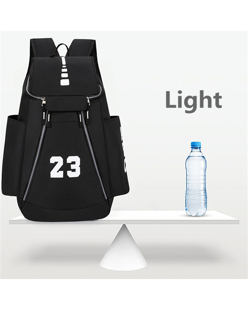 Fashion Backpack Student Large Basketball Laptop Reflective Stripe Zipper Ox Back Bag Casual Outdoor Sport Travel Backp front-4