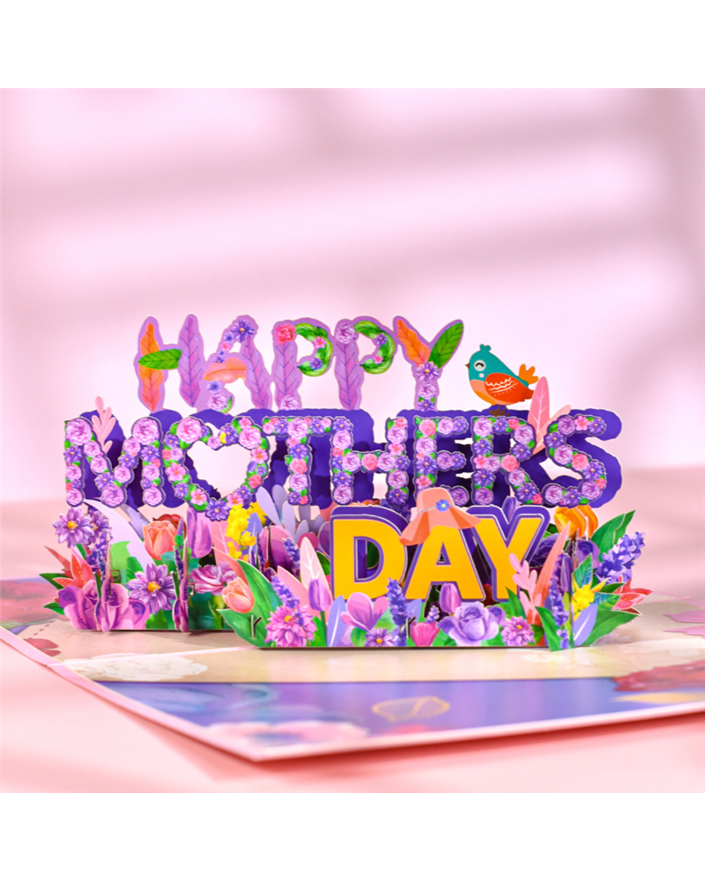 3D Pop Up Mothers Day Cards Gifts Floral Bouquet Greeting Cards Flowers for Mom Wife Birthday front-4