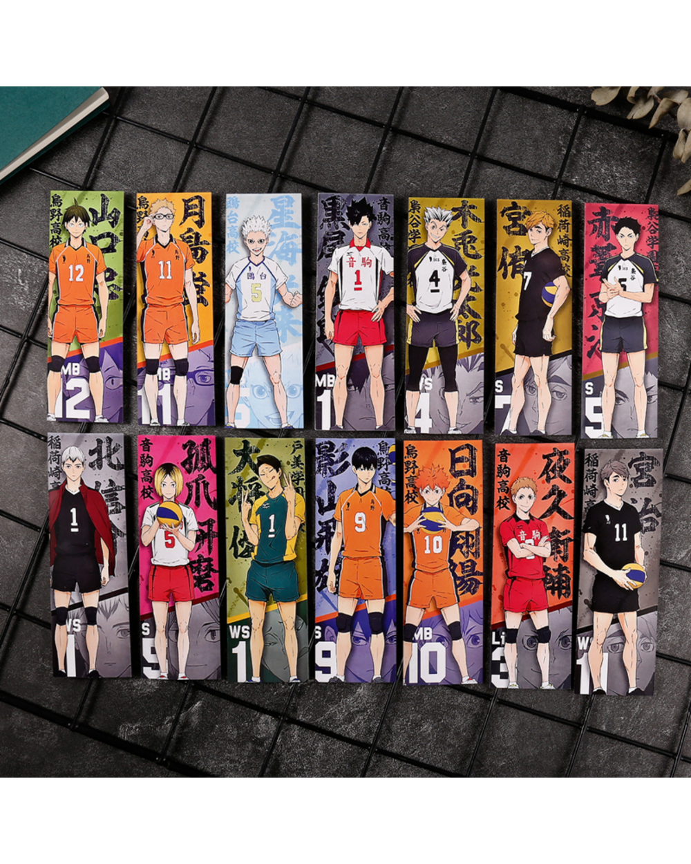 14Pcs/Set Japan Anime Haikyuu!! Volleyball Boys Paper Bookmark For Book Reading Page Holder Stationery School Office Su front-0