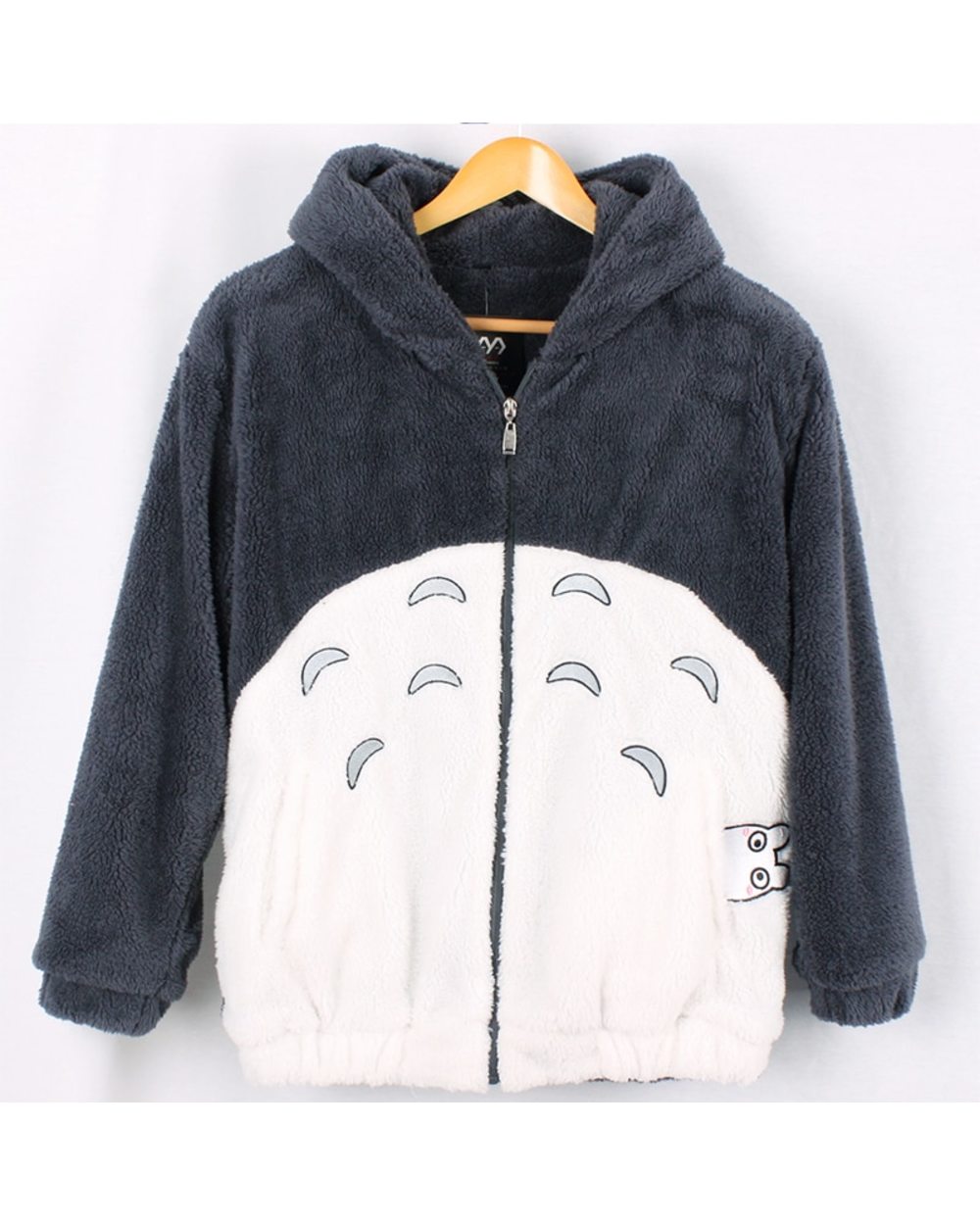 Hooded Sweatshirt Kawaii Totoro Men Women Harajuku Soft Plush Hoodies Plus Size Oversized Cosplay Jacket front-1
