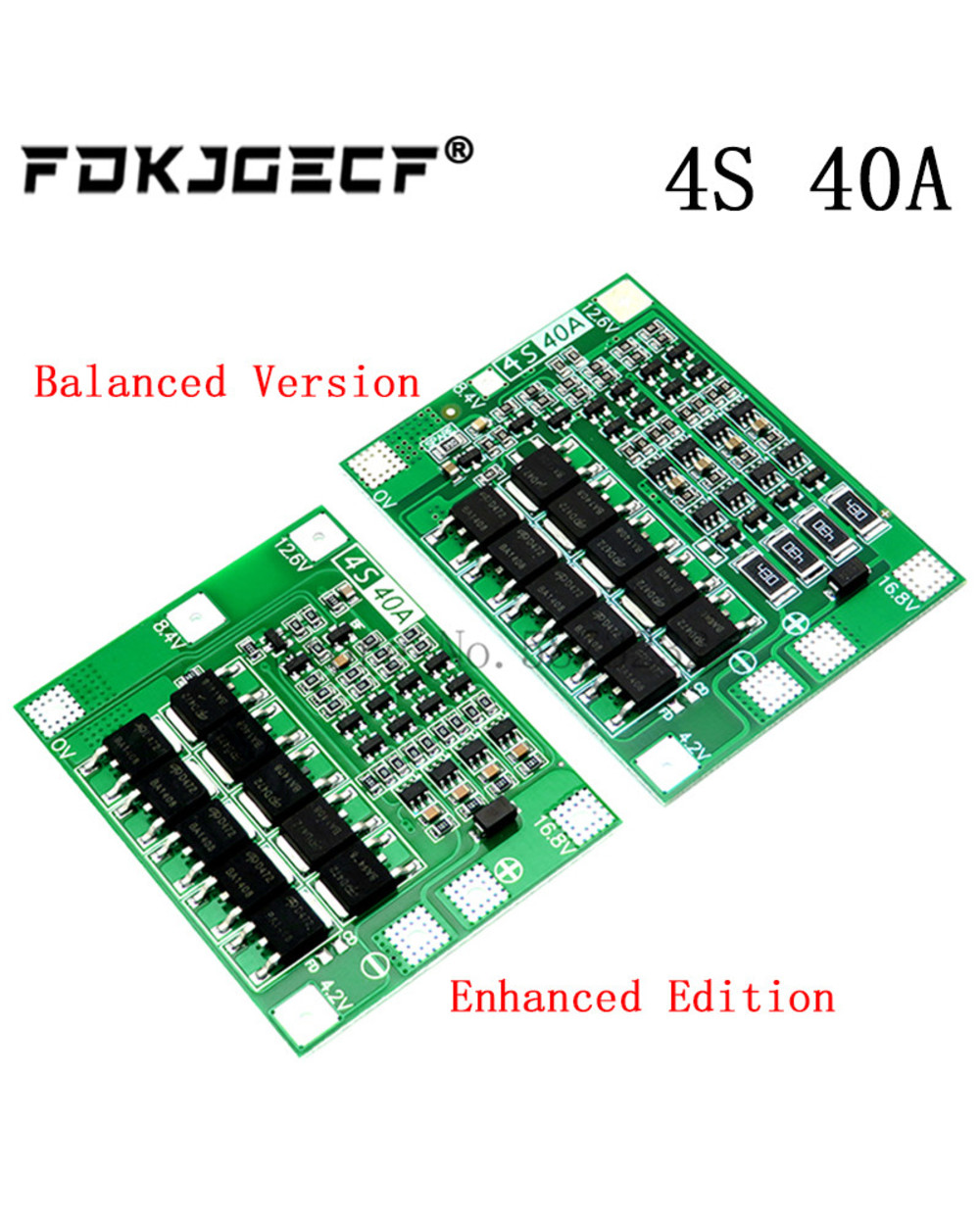 3S/4S 40A 60A Li-Ion Lithium Battery Charger Protection Board 18650 Bms For Drill Motor 11.1V 12.6V/14.8V 16.8V Enhance front-2