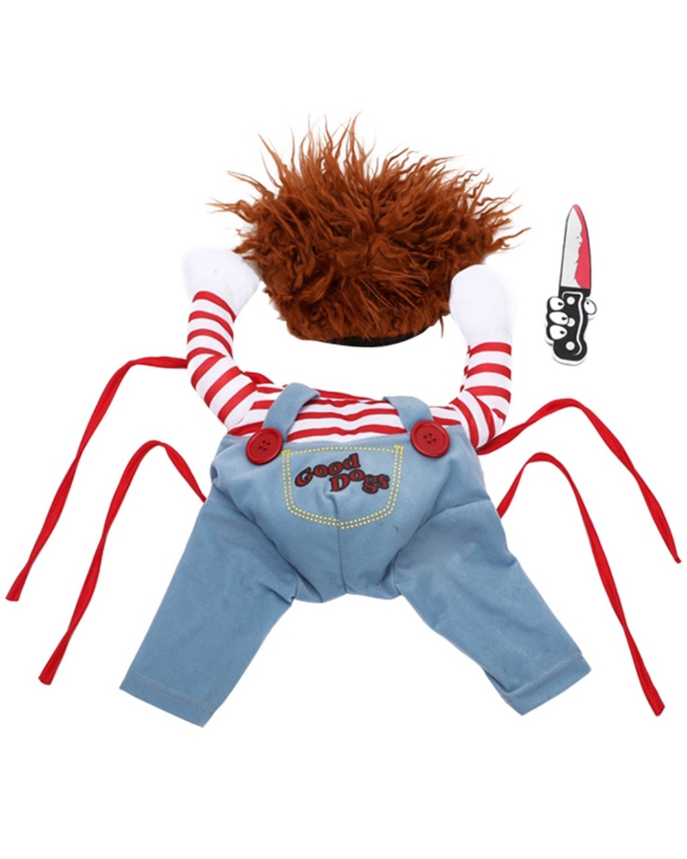Pet Halloween Dog Cat Costumes Funny Pet Clothes Adjustable Dog Cosplay Costume Sets Novelty Clothing For Bulldog Dogs front-2
