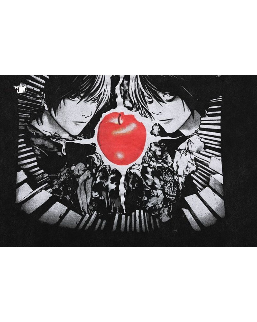 Anime Death Note Printed T Shirt Men Retro Washed 100Cotton Tops Tees Harajuku Tshirt 2021 Streetwear Hip Hop Male T-s front-3