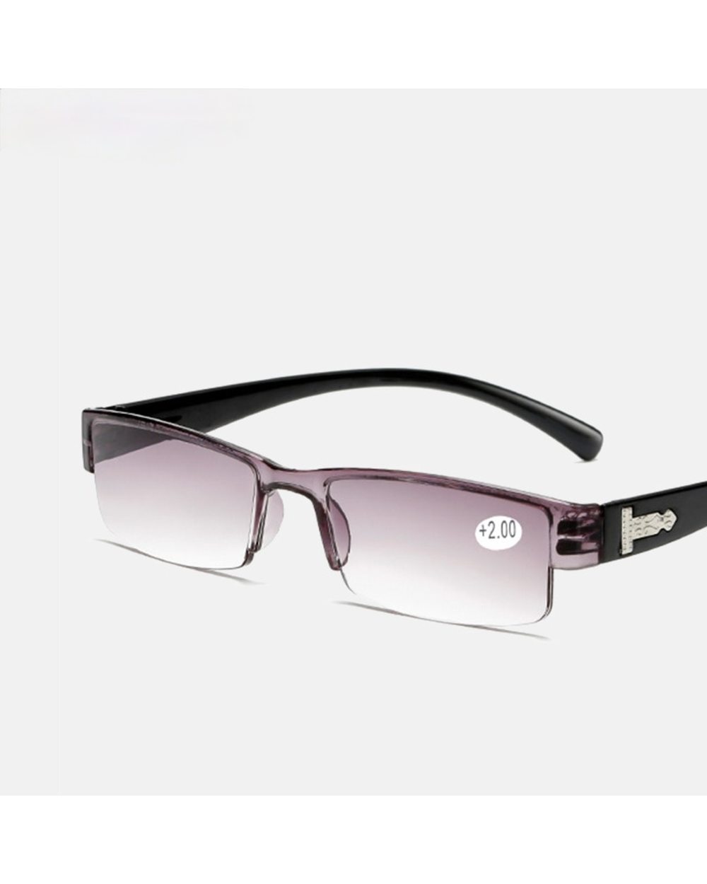 Korean Fashion Reading Glasses Men Women Clear Lens Half Frame Presbyopic Eyewear 1.0 1.5 2.0 2.5 3.0 3.5 4.0 For Reader front-0
