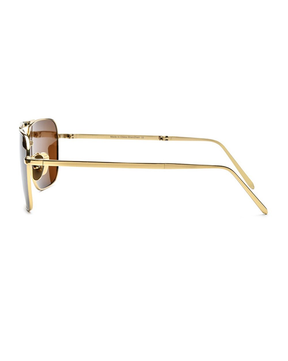 2022 Aluminum Alloy Sunglasses For Men Foldable Polarized Driving Glasses Black/Gold/Silver Frame Size:60-16-140Mm front-2
