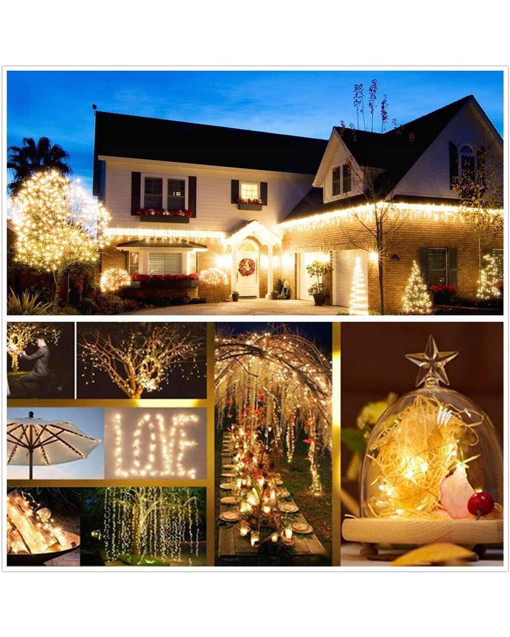 50/100/200/330 LED Solar Light Outdoor Lamp String Lights For Holiday Christmas Party Waterproof Fairy Lights Garden front-2