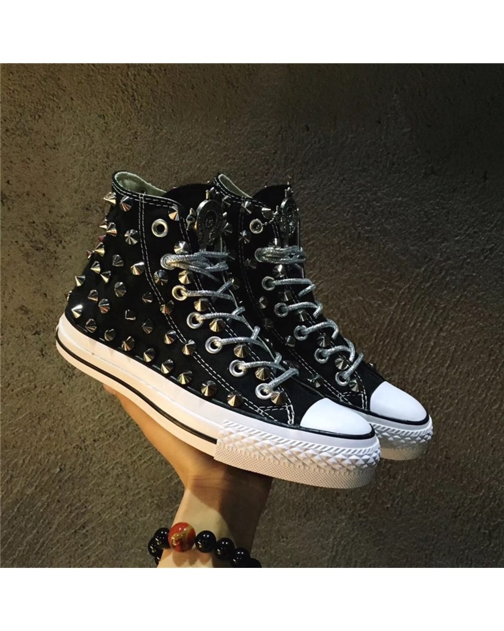 Classic rivet distressed canvas shoes, retro dirty shoes, personality men and women shoes 35-46 front-3