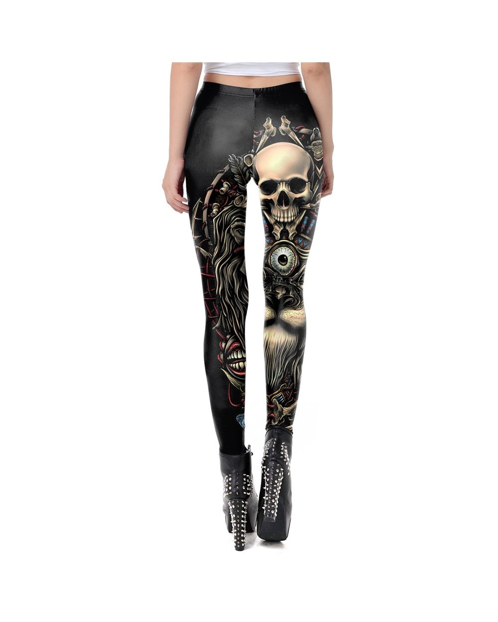 Fashion Skull New Design Women Legging Gothic Style front-2