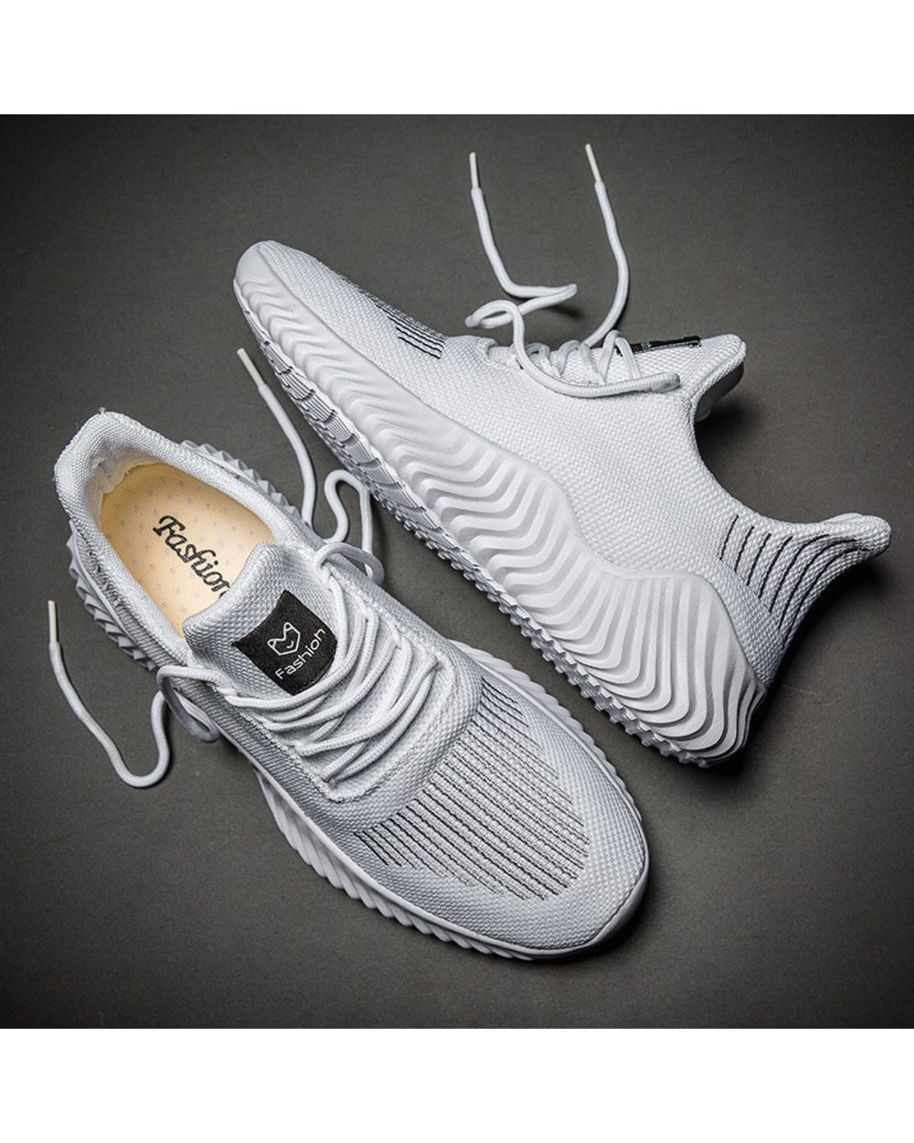 Shoes Men High Quality Male Sneakers Breathable White Fashion Gym Casual Light Walking Plus Size Footwear front-0