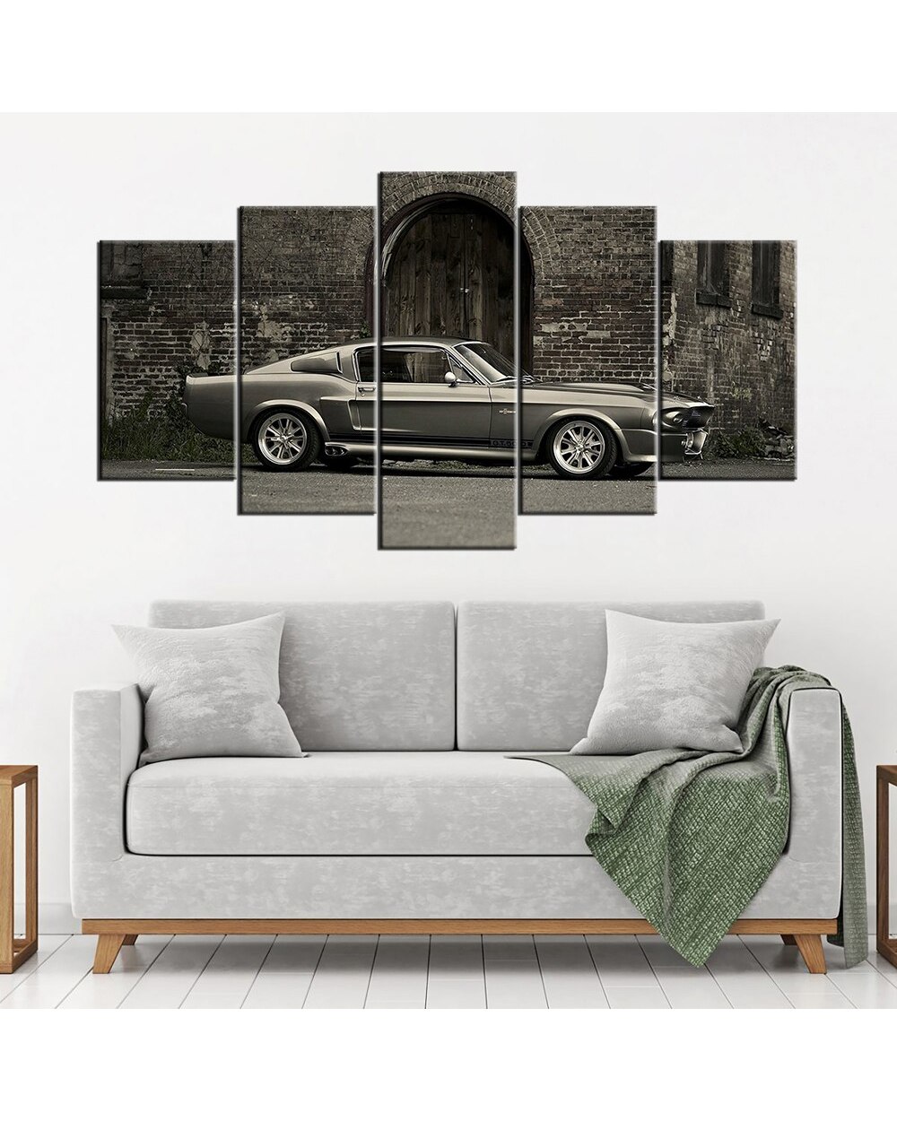 Mustang Shelby Supercar Modern Picture Print Car 5 Panel Canvas Art Wall Decor front-1