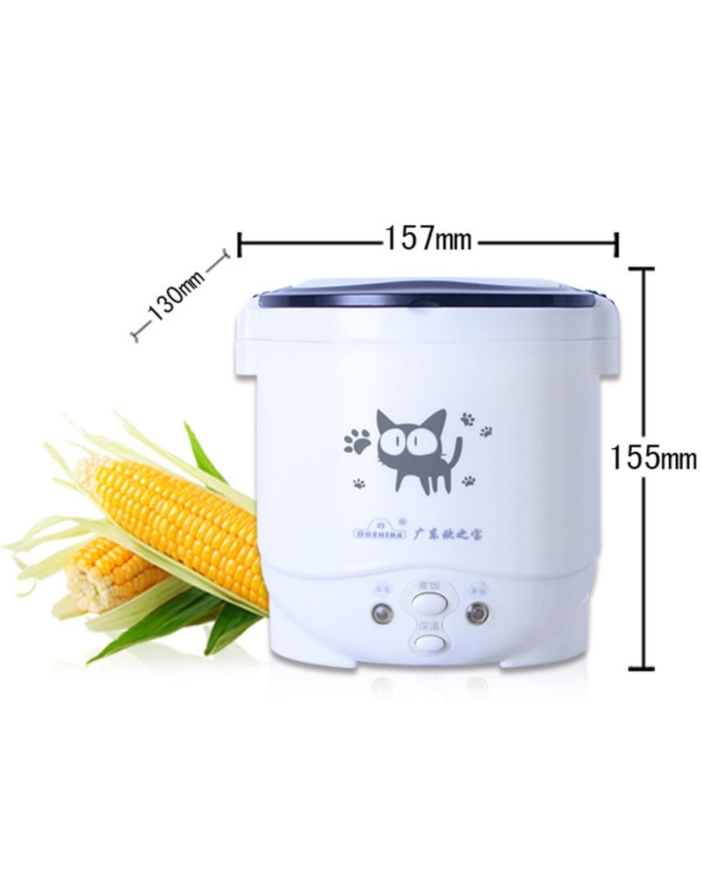 Electric Mini Rice Cooker Portable Multicooker Household Rice Cookers 12V 24V 220V Pot Cooking Machine Pans For Car Tru front-5