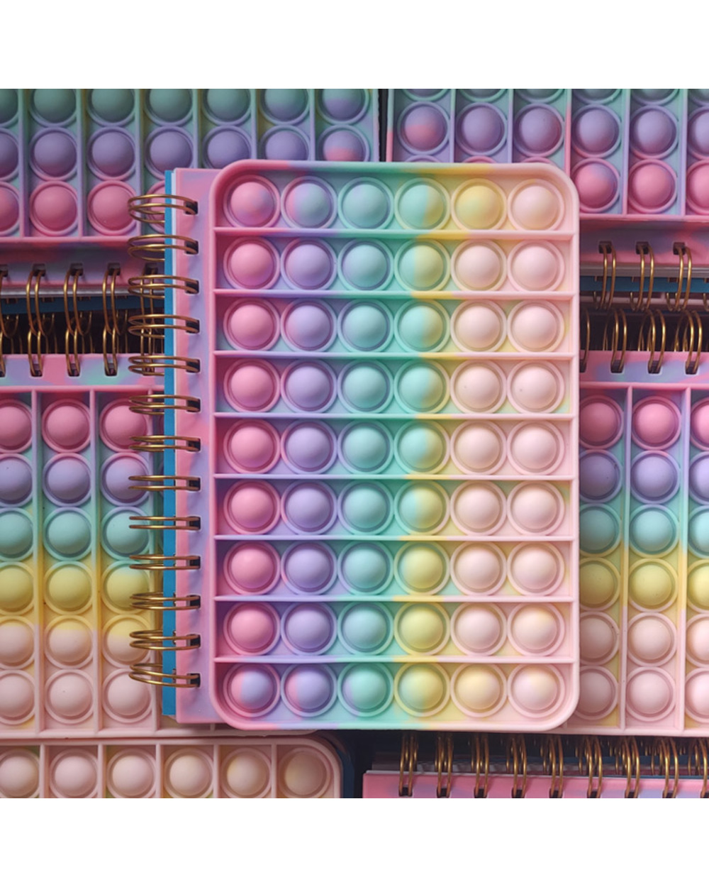 Kawaii Notebook Pop Its Notebook Silicone Pop Cover Note Pads Fidget Sensory Toys Mini Journal School Supplies Cute Wri front-0