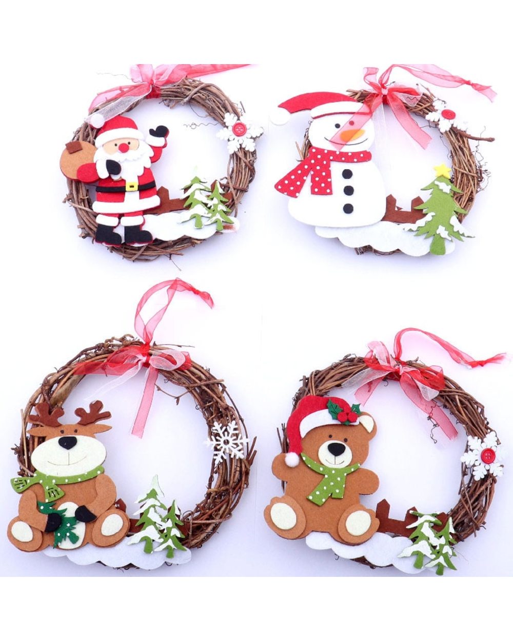 Christmas Decor Tree Gift Garland Santa Claus Christmas Decoration Supplies Small Garland Window Tree Decoration Pendant front-4
