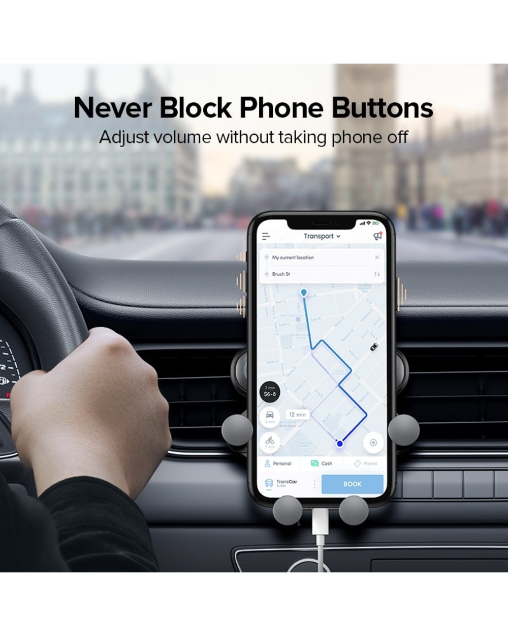 Gravity Car Phone Holder Mobile Stand Smartphone GPS Support Mount For iPhone 13 12 11 Pro 8 Samsung Huawei Xiaomi Redmi front-4