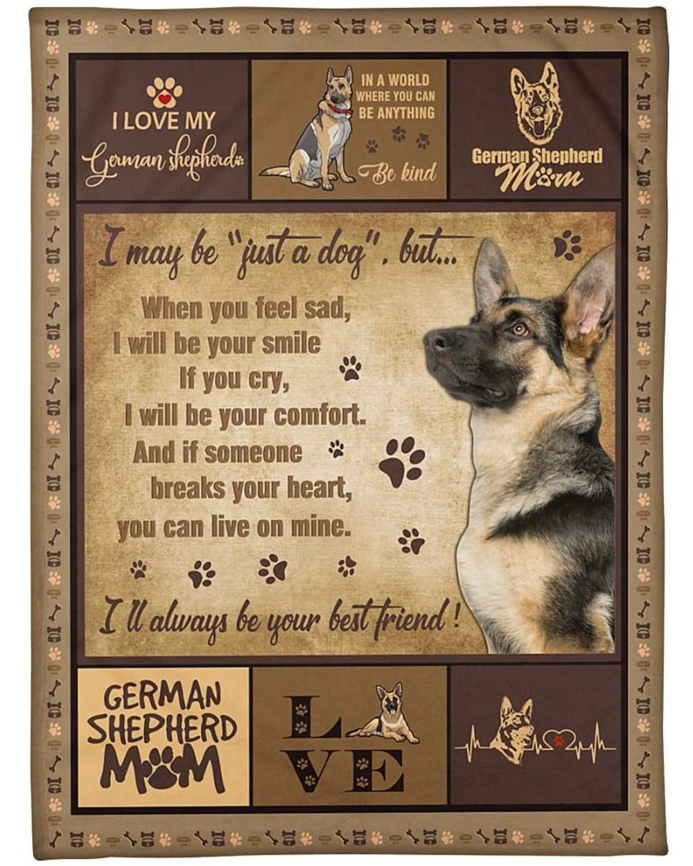 German Shepherd Blanket front-0