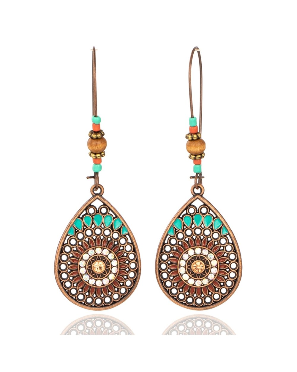 Vintage Boho India Ethnic Water Drip Hanging Dangle Drop Earrings for Women Female Jewelry Accessories front-0