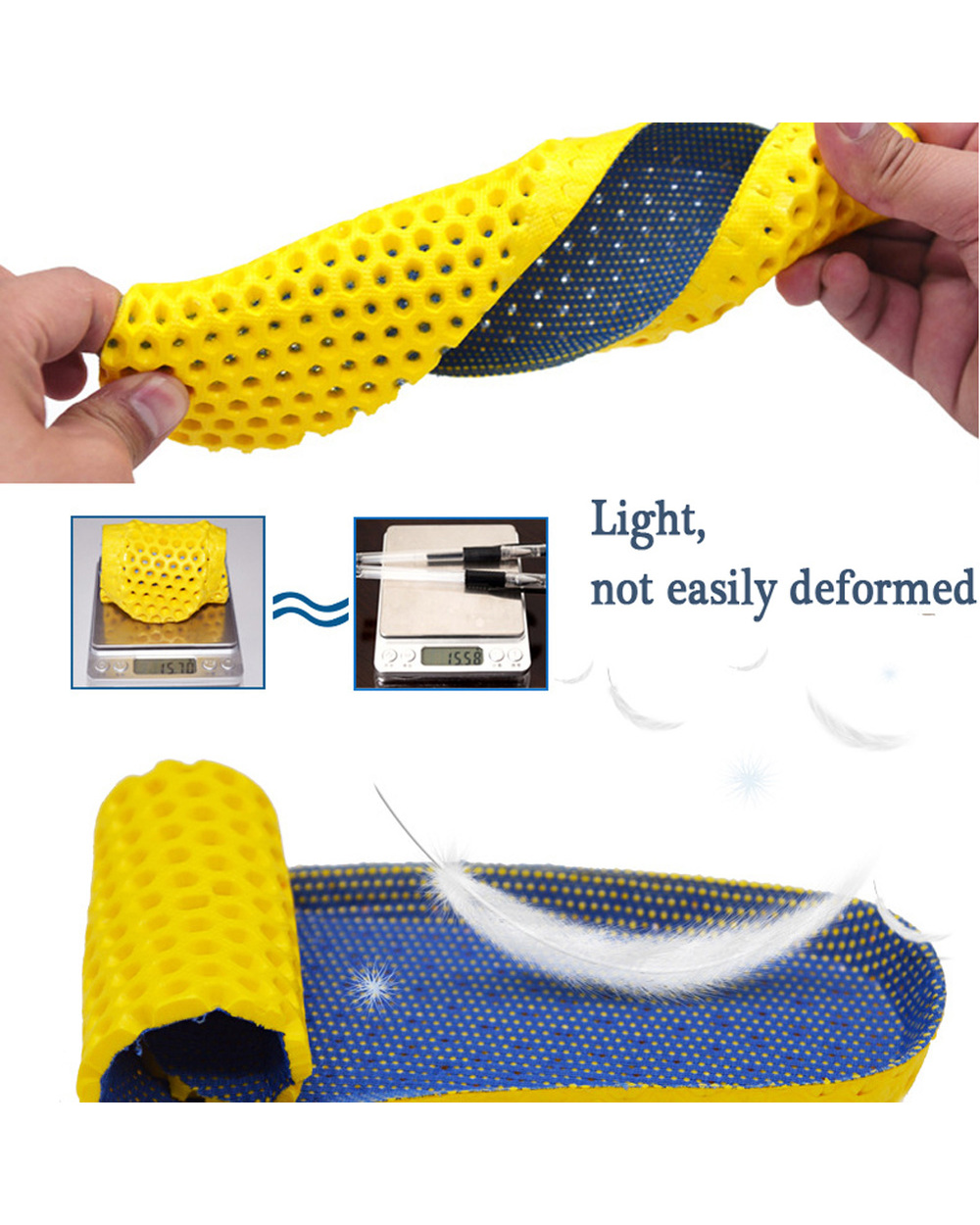 Stretch Breathable Deodorant Running Cushion Insoles For Feet Man Women Insoles For Shoes front-2
