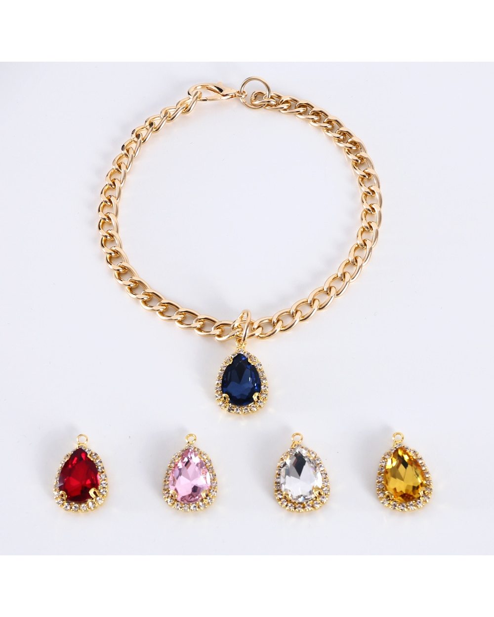 Cat Necklace Collar Mental Golden Mainecoon front-2