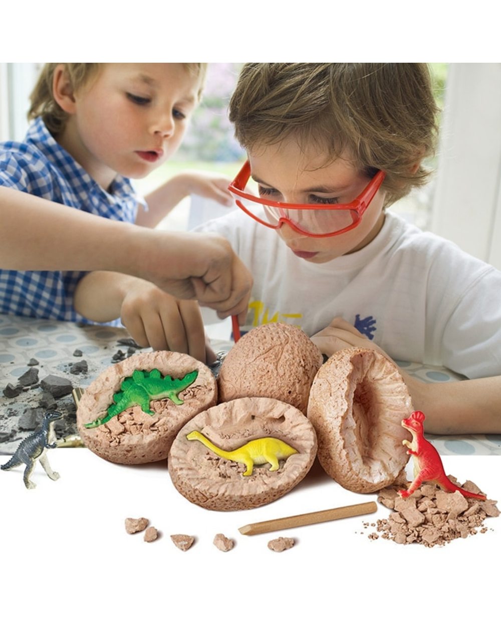 Dinosaur Egg Tyrannosaurus Model Toys Scientific Mining Educational Toy Dinosaur Archeology Digging For Kids Children front-0