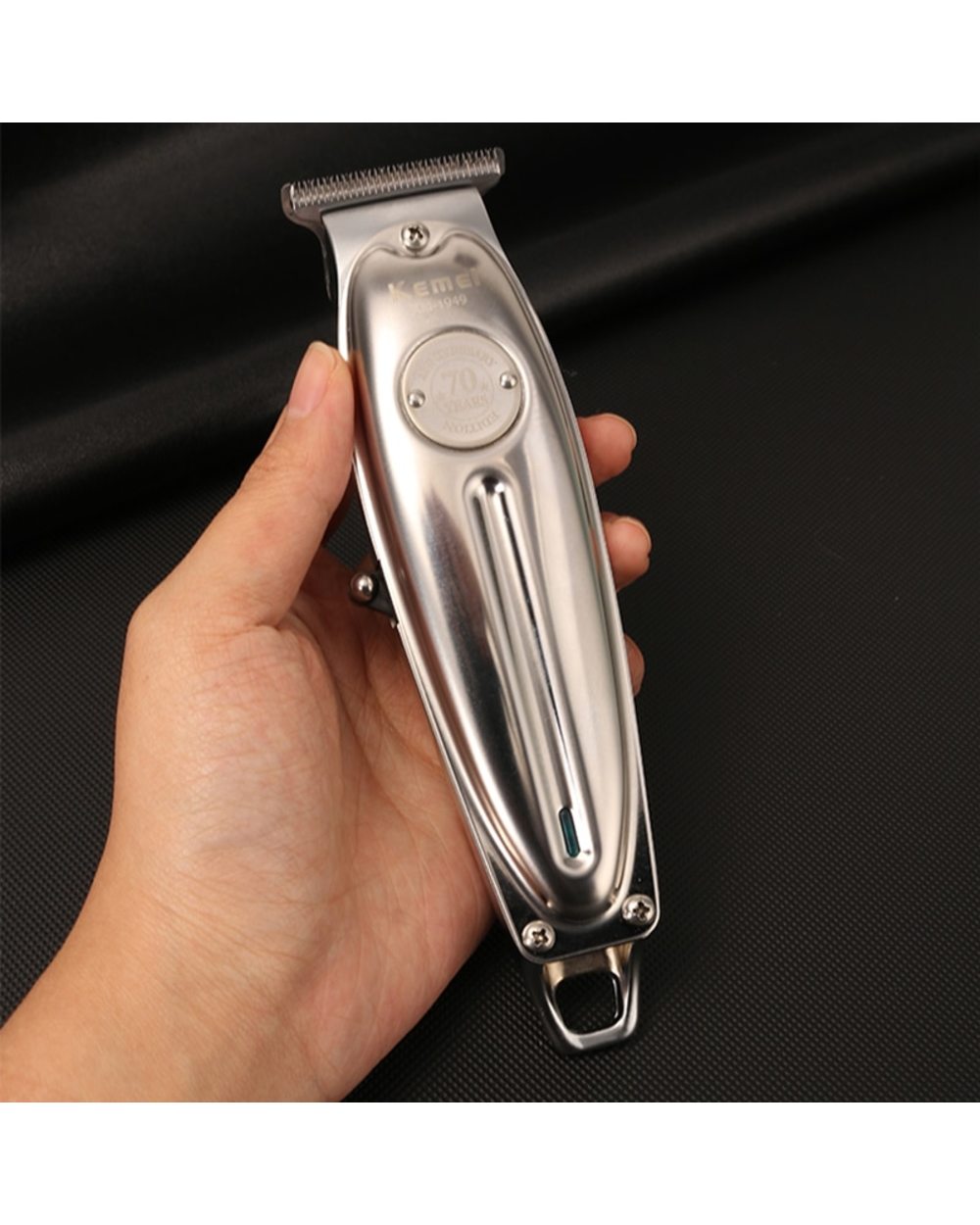 Kemei Professional Hair Clipper All Metal Men Electric Cordless Hair Trimmer 0Mm Baldheaded T Blade Finish Haircut Mach front-1