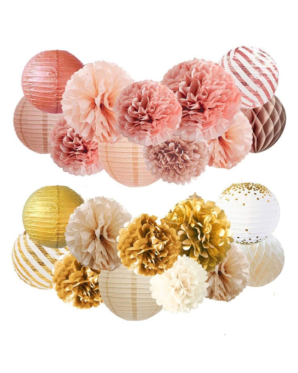 Rose Gold 1 PCS Elegant Party Supplies Pom Poms front-5