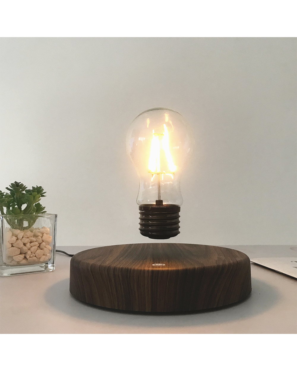 Magnetic Levitation Desk Lamp Creativity Floating Led Bulb For Birthday Gift Floating Night Light For Home Office Decor front-0