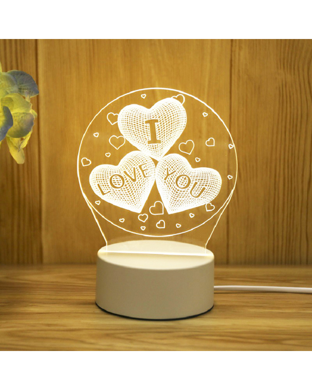 Romantic Love 3D Acrylic Led Lamp front-0