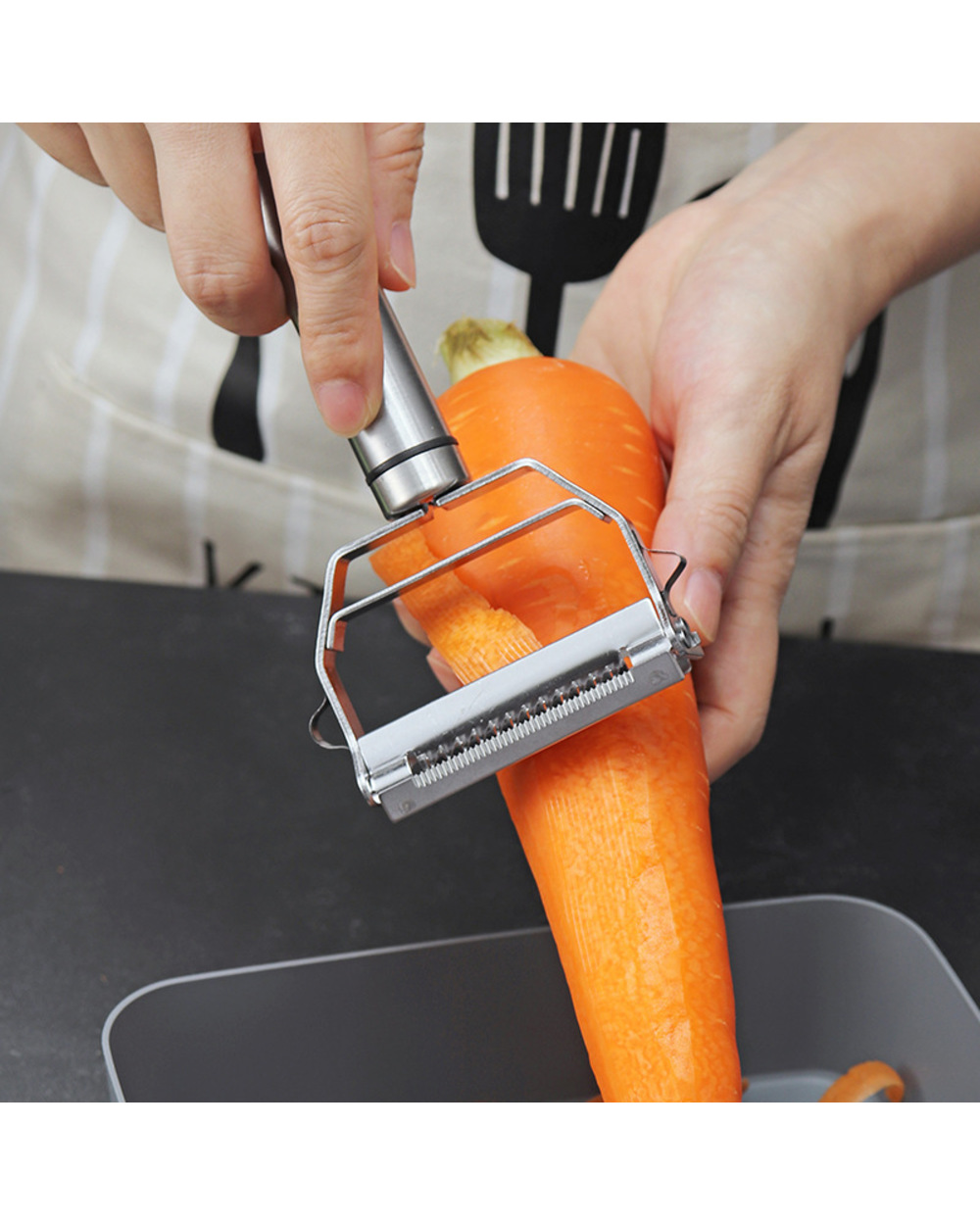 Multifunction Stainless Steel Fruit and Vegetable Grater Peeler front-2