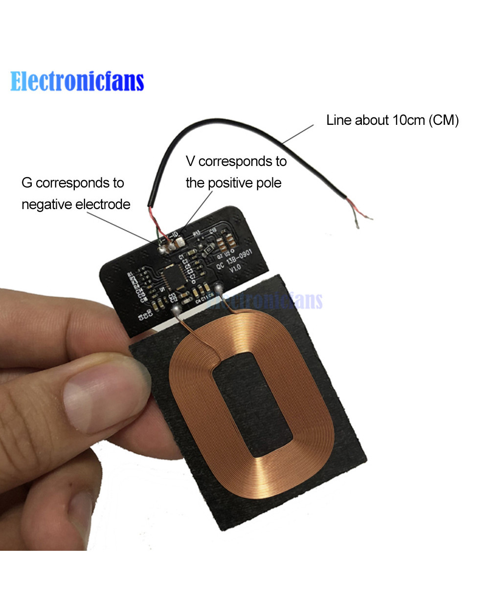 Type-C Micro-Usb Fast Charge Wireless Charger Transmitter 5W 10W 15W Pcba Circuit Board Coil Receiver Charger Module Dc front-1