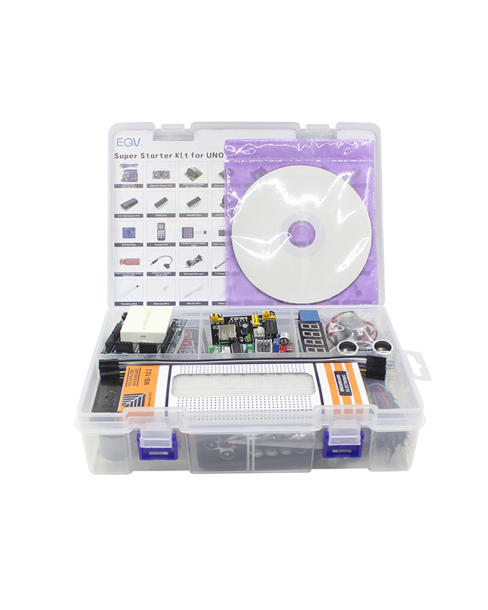 Eqv Super Starter Kit For Arduino Uno R3 - Uno R3 Breadboard / Step Motor / Sg90 Servo / 1602 Lcd / Jumper Wire / Cd Tu front-4