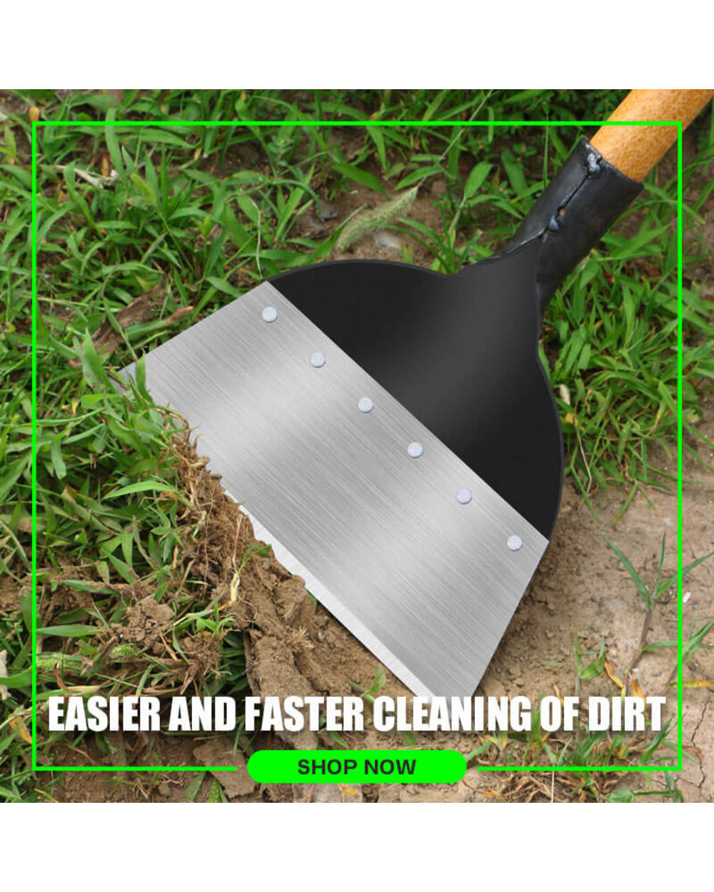 All-Steel Multi-Functional Garden Cleaning Shovel Weeding Rake Hoe front-0