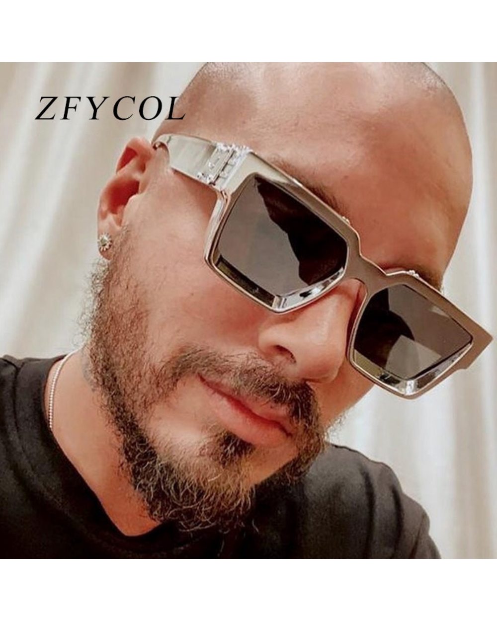 Zfycol Steampunk Sunglasses Men 2022 Luxury Brand Designer Retro Trend Sunglasses Women Square Anti-Glare Driving Glass front-0