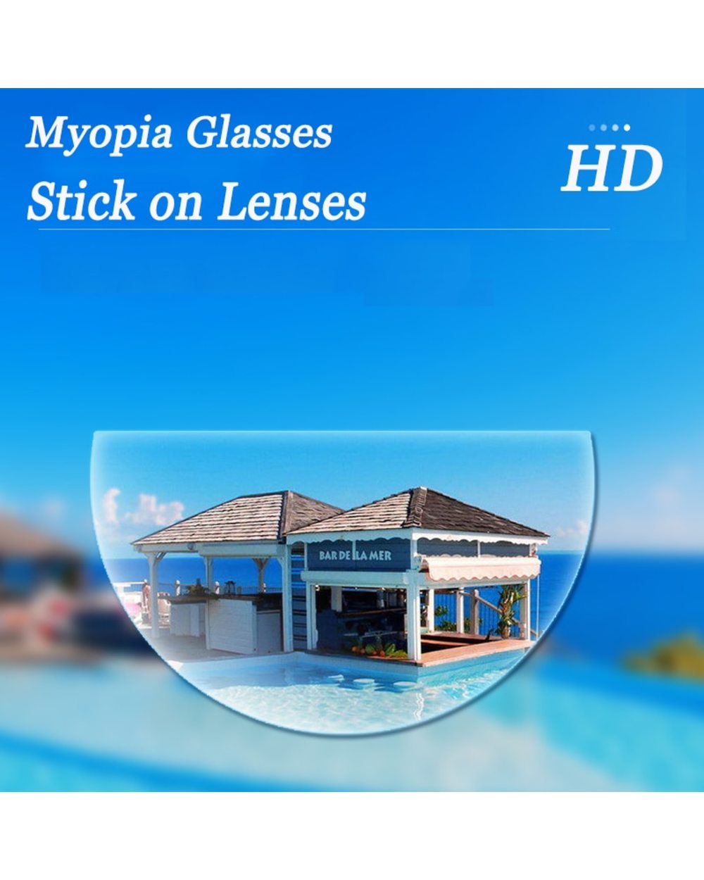 Eidehu Liquid Silicone Bifocal Reading Lens 2 Pcs Stick-On Presbyopic Lenses Magnification Reusable Bifocal Lenses 1.0 front-3