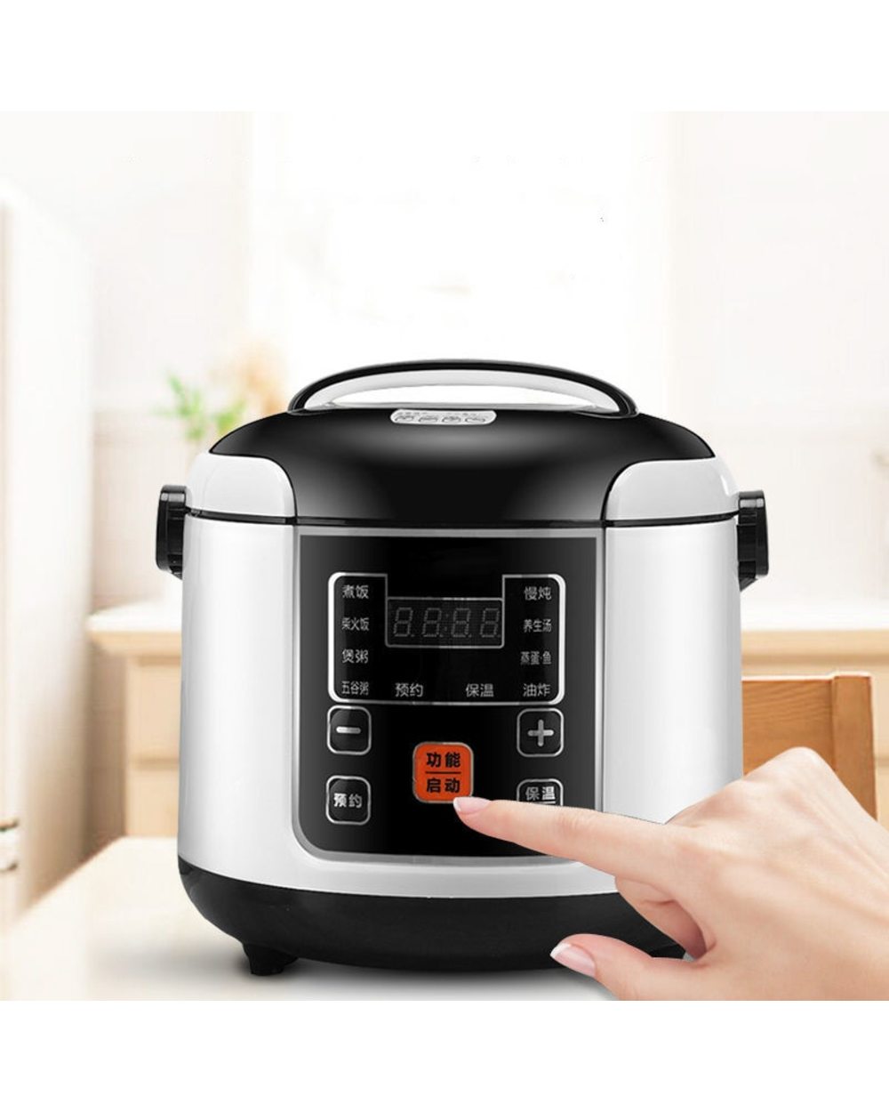 12V 24V Electric Rice Cooker Car Truck Multicooker Soup Porridge Cooking Food Steamer 2L Electric Lunch Box Home Rice C front-1