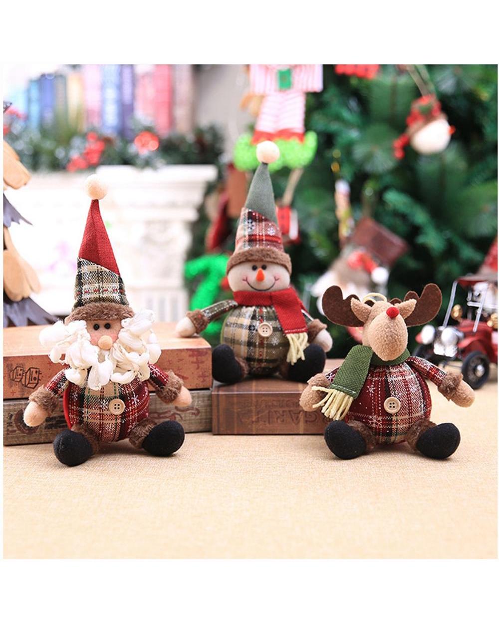 Santa Claus Christmas Doll Merry Christmas Decorations for Home Elk Christmas Ornaments Xmas Tree Decor 2021 front-1
