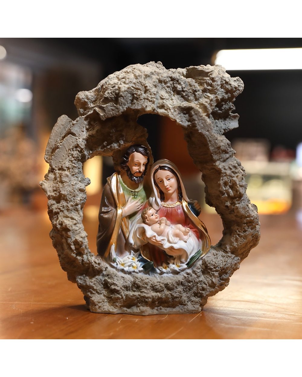 Holy Family Statues Jesus Mary Joseph Catholic Religious Figurine Decoration For Home Nativity Scene Set Christmas Gift front-0