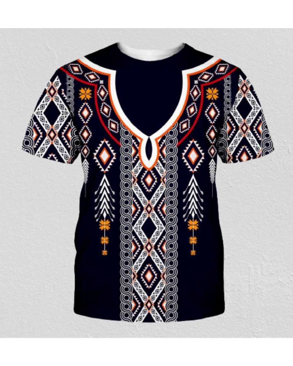 T-shirt Bohemia Style 3D All Over Printed National Art Style T-Shirt For Men&Women Streetwear Casual T-shirt VG06 front-0