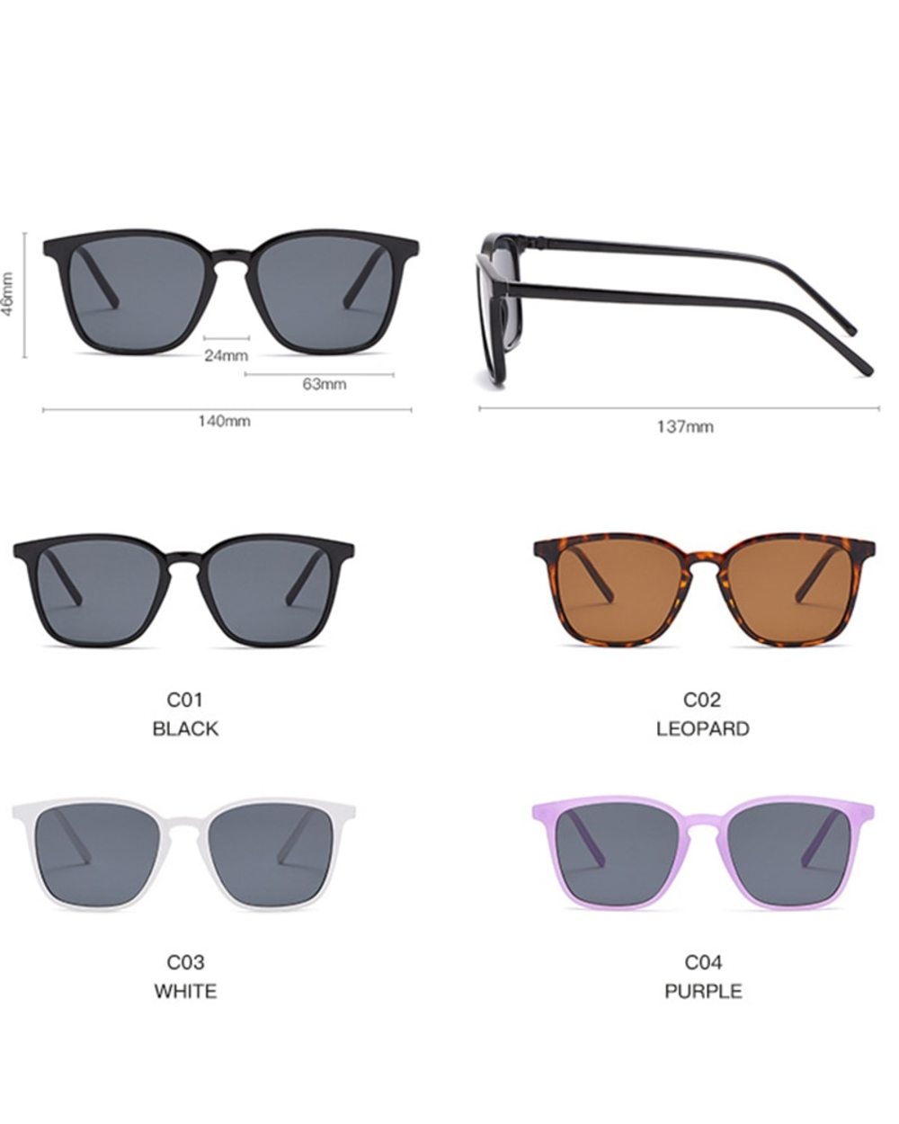 Leonlion Simple Retro Sunglasses Women/Men Square Trend Eyeglasses Women High Quality Glasses Women Gafas De Sol Mujer front-4
