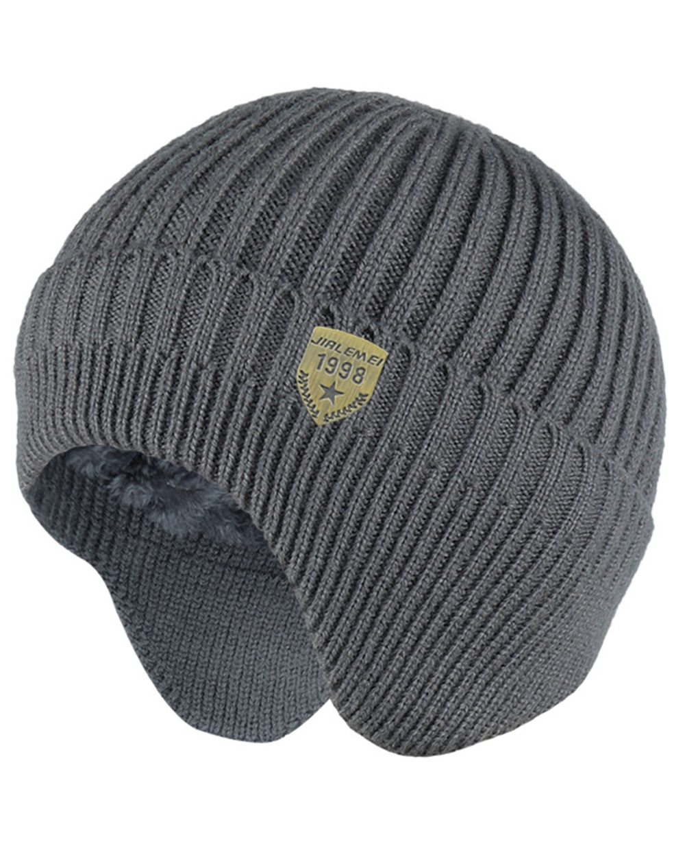 New Women Men Wool Winter Hat Add Fleece Warm Earflap Cap Stylish Soft Beanie Hat For Male Outdoor Thicken Ski Sport Kn front-1