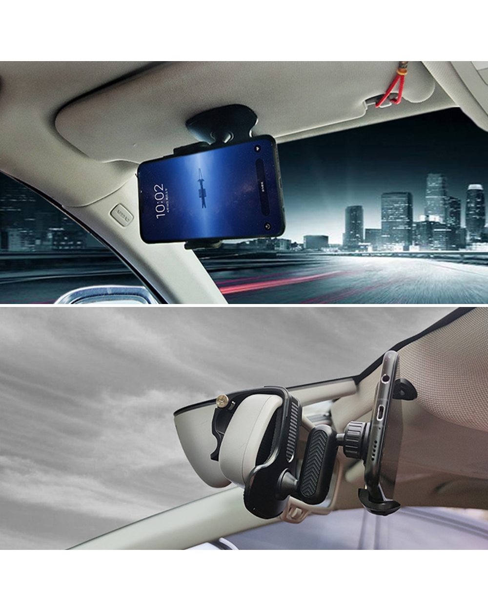Car Dashboard Mobile Phone Holder Auto GPS Stand Clip front-4