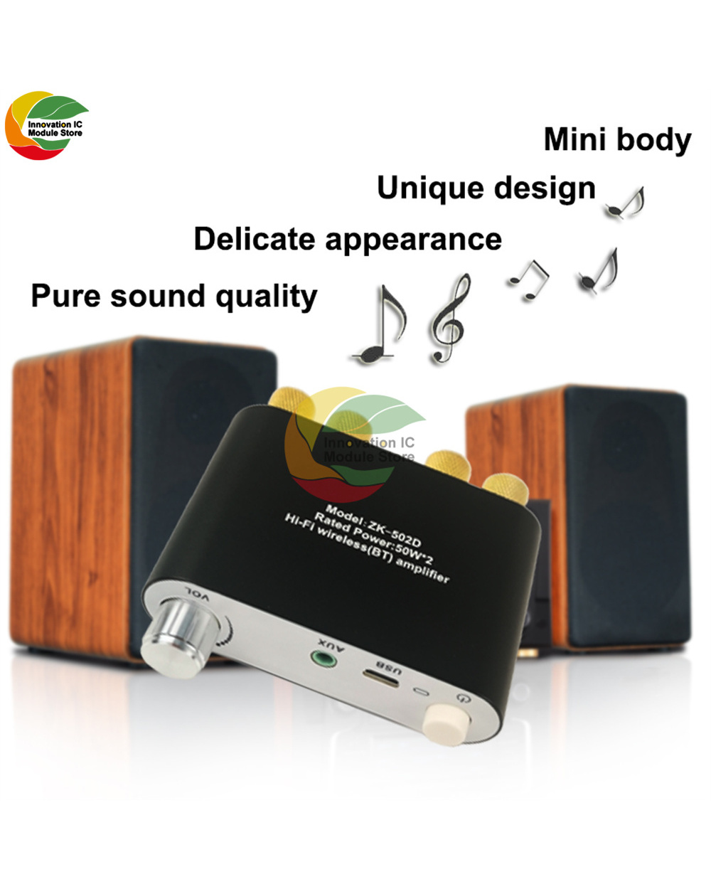 Zk-502D Zk-1002D 100Wx2 50Wx2 Bluetooth 5.0 Audio Power Amplifier Board Module 2.0 Dual Channel Stereo Audio Power Ampl front-0