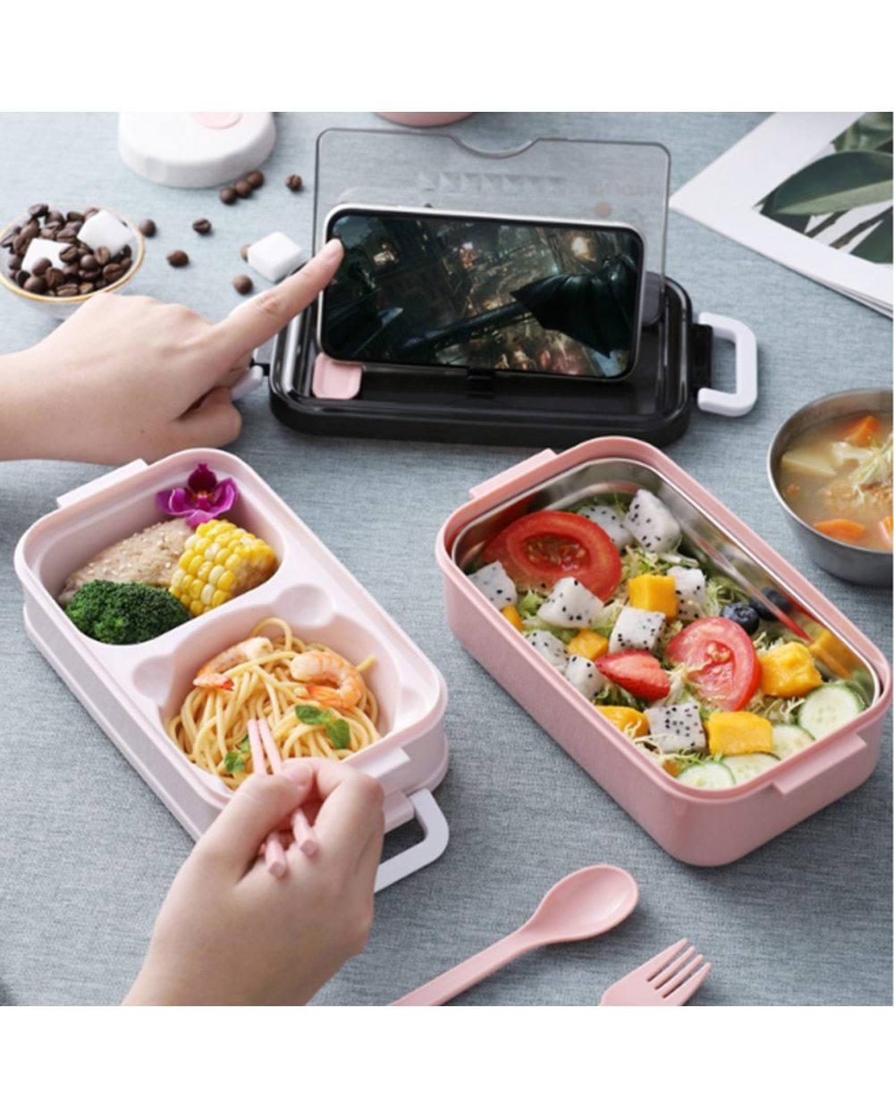 Stainless Steel Lunch Box Bento Box front-2