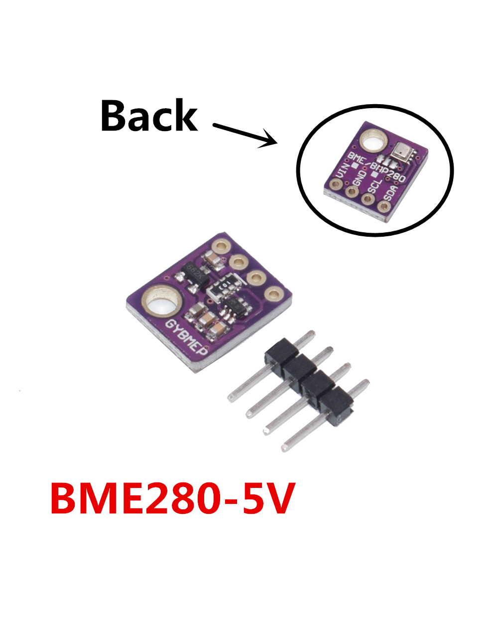 Bme280 3.3V 5V Digital Sensor Temperature Humidity Barometric Pressure Sensor Module I2c Spi 1.8-5V Bme280 Sensor Module front-5