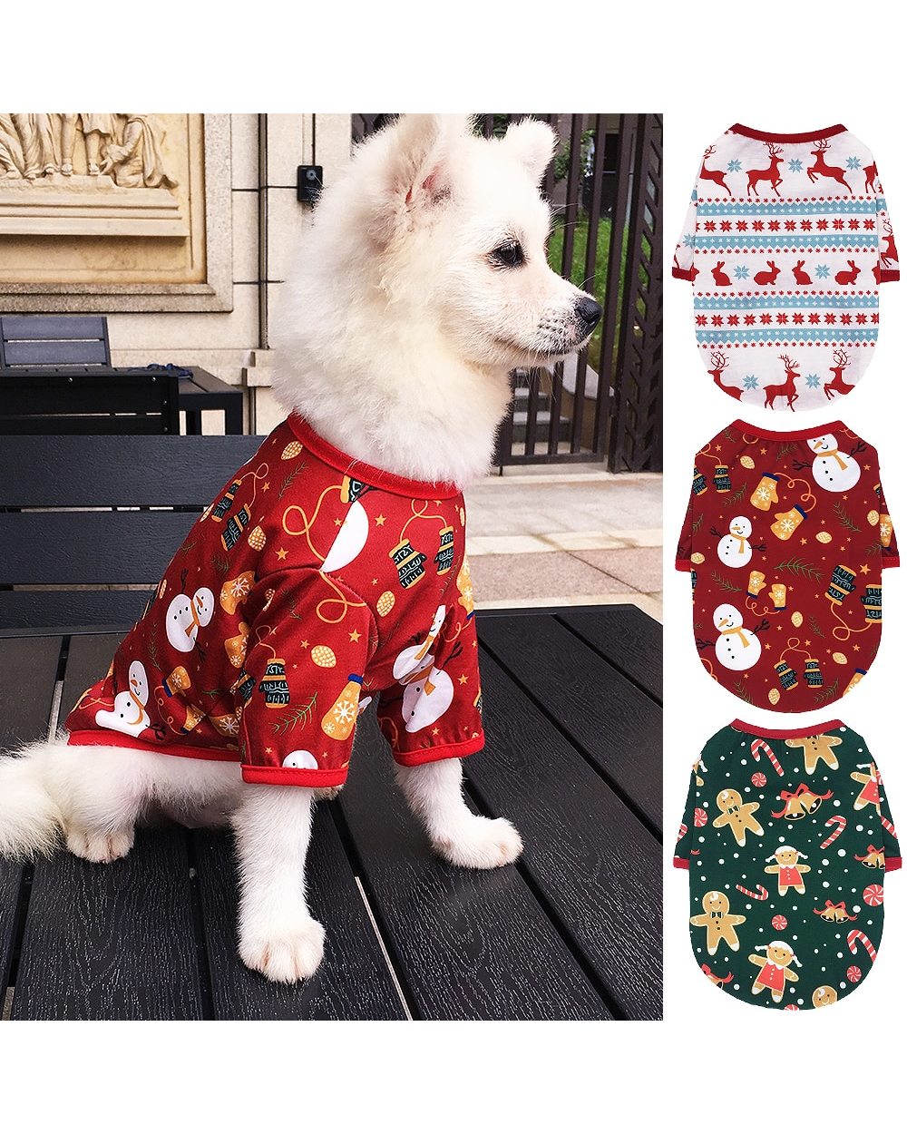 Christmas Dog Clothes For Small Dogs Winter Dog Cat Costume Puppy Clothes Vest Shirt New Year Pet Chihuahua Clothing front-4