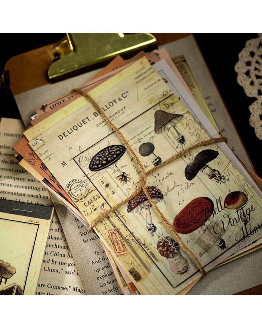 60pcs Time stamp plants Writable Material Vintage Decorative Paper Scrapbooking Background Paper front-2