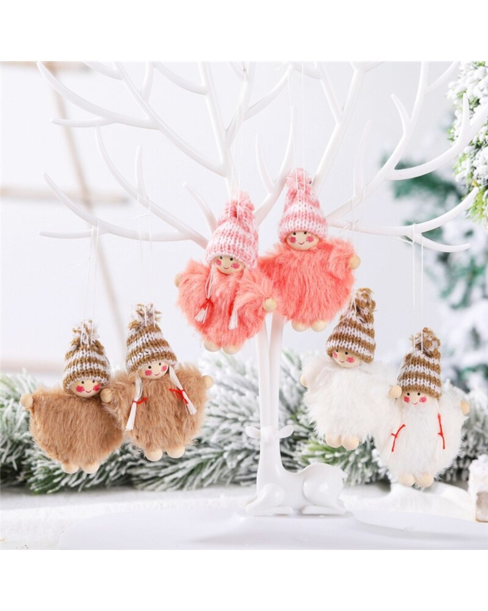 Set 2Pcs Happy New Year 2022 Gifts Toy Christmas Dolls Xmas Tree Pendant Ornaments Christmas Decorations for Home front-4