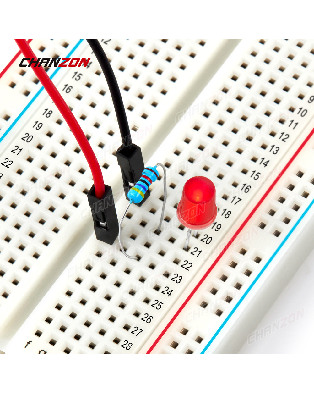 1Pc Breadboard With 830 Tie Points Mb-102 Solderless Prototype Universal Pcb Bread Board For Diy Kits Arduino Proto Ras front-4
