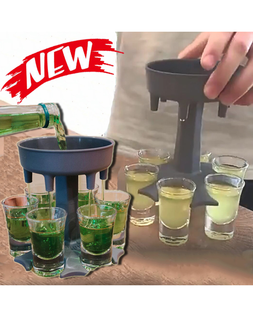 6 S Acrylic C Dispenser Holder Wine Whisky Beer Dispenser Rack Bar Accries Liquor Dispenser Party Games Drinking Tools front-0