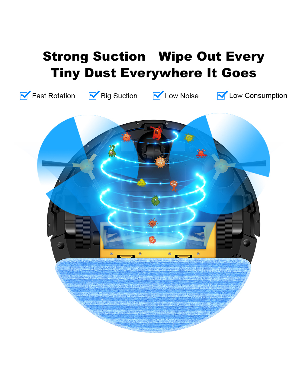 LIECTROUX C30B Robot Vacuum Cleaner AI Map Navigation,Memory,Smart Partition,WiFi front-4