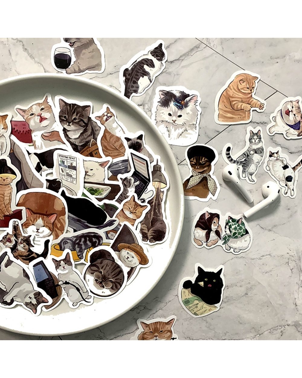 10/30/54pcs Cute Cats Animal Graffiti Stickers Cartoon Decals Kids Toy DIY Diary Suitcase Scrapbook Phone Laptop Sticker front-3